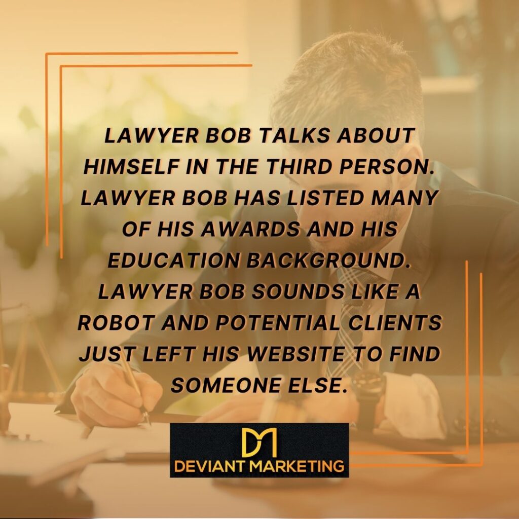Another Legal Website Mistake | Deviant Marketing | Legal Marketing Near Me