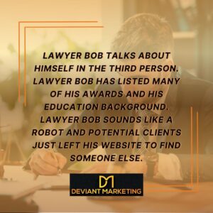 Another Legal Website Mistake | Deviant Marketing | Legal Marketing Near Me
